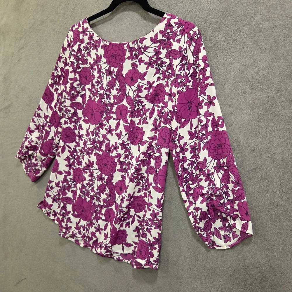 Banana Republic Floral Blouse Top Women Small Office Cottage‎ Boho Romantic